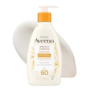 12-Oz Aveeno Protect + Hydrate SPF 60 Sunscreen Lotion w/ Prebiotic Oat $16.21 w/ S&S + Free Shipping w/ Prime or on $35