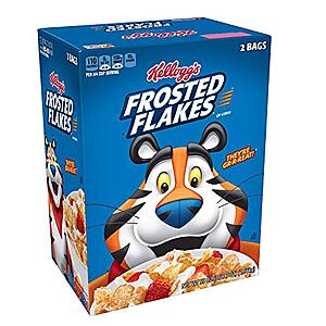 5.88* | 55oz.Kellogg's Frosted Flakes Giant Box Breakfast Cereal (2 Enclosed Bags) at Amazon