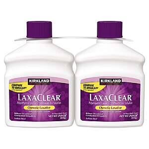 Costco Members:10 bottles (5 x 2) 29.9 oz Kirkland Signature LaxaClear,500 total Doses $69.95 shipped (generic for MIRALAX