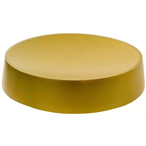 Gedy Yucca Free Standing Round Soap Dish in Resin,Gold