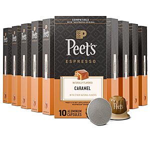 100-Count Peet's Coffee Espresso Pods for Nespresso Original Machine (Caramel) $38.02 w/ Subscribe & Save + Free Shipping