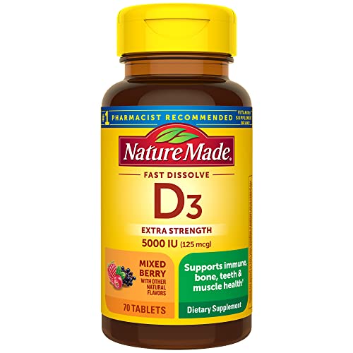 Nature Made Vitamin D3 5000 IU...issolve Tablets,70 Day Supply