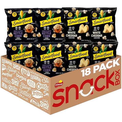 Smartfood Popcorn,Variety Pack,0.5 Ounce (Pack of 18