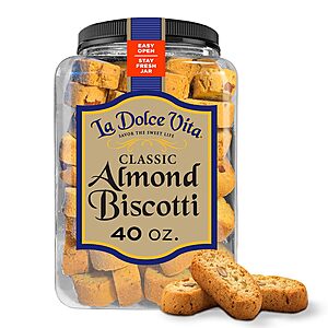 SnS] $11 La Dolce Vita Classic Almond Italian Biscotti Cookie Snacks with Whole Almonds,40 oz