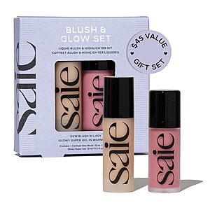 2-Piece Saie Blush & Glow Blush & Highlighter Makeup Set $14.25 w/ S&S + Free Shipping w/ Prime or on $35