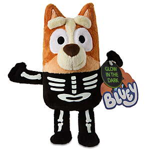 Bluey's Halloween Bingo Glow-In-The-Dark Skeleton Costume Plush, 7.5" x 4.5", by Dan Dee $2.11