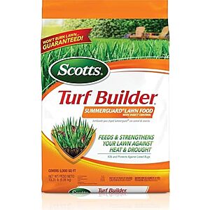 19.98 | Scotts Turf Builder SummerGuard Lawn Food with Insect Control - Lawn Fertilizer and Insect Killer,5,000 sq.ft.,13.35 lbs.at Amazon