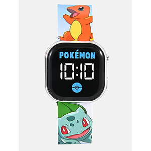 Unisex Childrens LED Watch With Square Case and Printed Silicone Strap (Pokemon,Batman,& Paw Patrol) - from $5.98