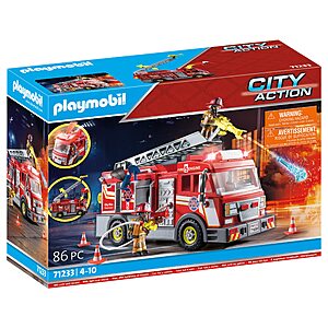 86-Piece Playmobil Fire Truck with Accessories w/ 2 Figures $21.99 + Free Shipping w/ Prime or on $35