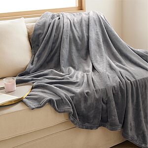 Prime Members:Bedsure GentleSoft Grey Fleece Blanket:Throw $5.99 or Queen $11.99 + Free Shipping