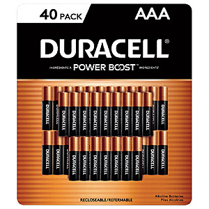Duracell Coppertop Alkaline AAA Batteries,40-count - $18.99