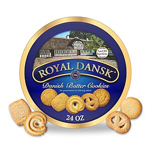 24-Oz Royal Dansk Danish Butter Cookies $5.98 w/ S&S + Free Shipping w/ Prime or on $35