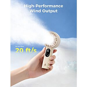 Aecooly Mighty Portable Fan,Powerful Handheld Fan,USB Rechargeable $5.99