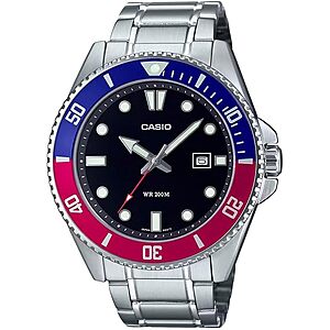 65.77* | Casio Men's MDV106 Classic Dive Style Watch w/ Stainless Steel Band at Amazon
