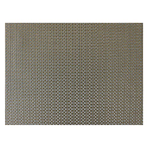 Risch Vinyl Woven Placemats,E...12”,Metallic Taupe,Set of 12