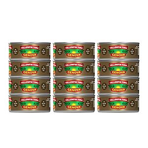 Select Accts:12-Pk 5-Oz Genova Yellowfin Tuna in Olive Oil $18.55 w/ S&S