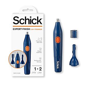 12.66 | Schick Men's Hair Expert Finish 3-in-1 Electric Cordless Waterproof Trimmer at Amazon