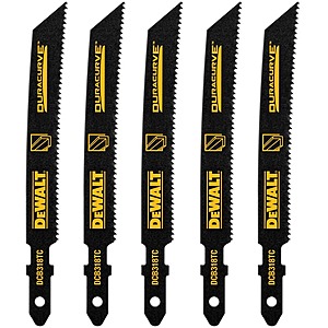 DeWalt 3-5/8 in.18 TPI T-Shank Medium Metal Cutting Jig Saw Blade (5-Pack) $5.25