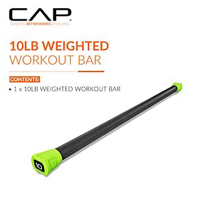 CAP Barbell Weighted Workout Bar (Green,10-Lbs.) $24.99 + Free Shipping w/ Prime or on $35