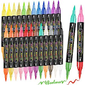 24-Ct WINSONS Dual Tip Acrylic Paint Pens Markers $5