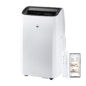 TCL 10000 BTU (DOE) 115-Volt Vented Medium Room Smart Portable Air Conditioner Remote Included in White - $299.99 + free shipping