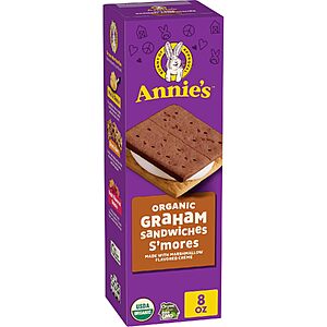 12-Count 8-Oz Annie's Organic S'mores Graham Sandwich Cookies $3.92 ($0.32 Each) w/ S&S + Free Shipping w/ Prime or on $35
