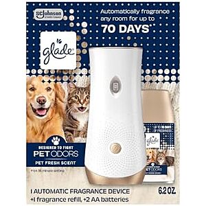 SnS,AC] $5.63 | Glade Automatic Spray Refill Starter Kit,Pet Fresh Scent,1 Holder + 1 Refill at Amazon