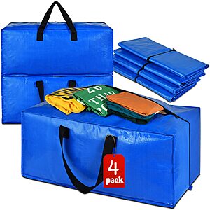4 Pack 93L Acnusik Heavy Duty XL Moving Bags w/ Handles& Back Straps $10.54 + Free Shipping w/ Prime or on $35