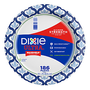 Costco Stores:186-Ct Dixie Ultra 10" Paper Plates $15.99