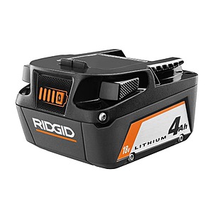 Ridgid 18V Lithium-Ion 4.0 Ah Battery $52.75