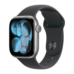 Open-Box Apple Watch Series 11 42mm GPS Space Gray w/ Black Sport Band $249.99