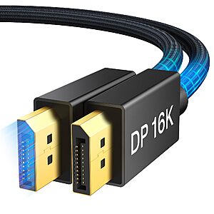 6.6' IVANKY 80Gbps 16K DisplayPort Cable 2.1 $8.99 + Free Shipping w/ Prime or on $35