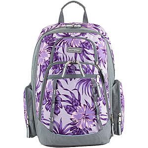 Eastsport Unisex Diamond Expandable Recycled Backpack Hibiscus Edge - $10.38