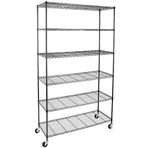 WDT NSF Certified Storage Shel...Rack(17" W*47" D*80" H),Black