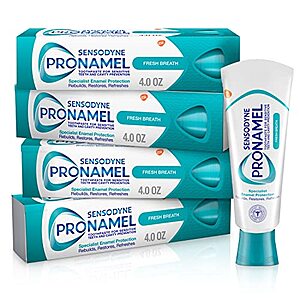 SnS,AC] $15.06 | 4-Pack 4-Oz Sensodyne Pronamel Fresh Breath Enamel Toothpaste (Fresh Wave) at Amazon ($3.77 each