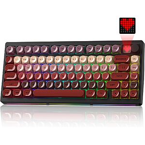 Womier MT75 Lipstick Wireless Gaming Mechanical Keyboard,Screen & Knob - $45.99