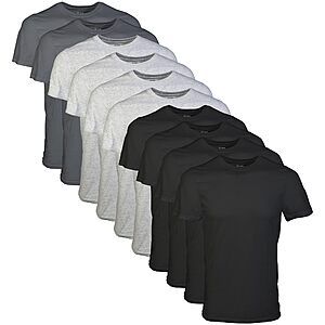 10-Pack Gildan Men's Cotton Blend Crew T-Shirts (Black/Sport Grey/Charcoal,Sizes Large- XX-Large) $20.99 + Free Shipping w/ Prime or on $35