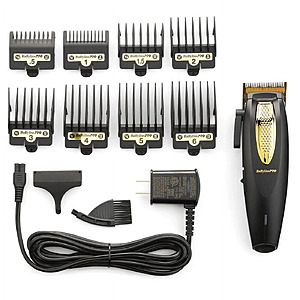 BaBylissPRO LithiumFX Gold Professional Hair Clipper,Cord/Cordless,5-Position Taper Control,Gold Titanium Tri-Blade + Free Shipping $58.79