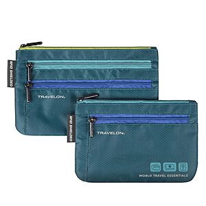 14.99:Travelon World Travel Essentials Set Of 2 Currency and Passport Organizers(Peacock Teal) at Amazon