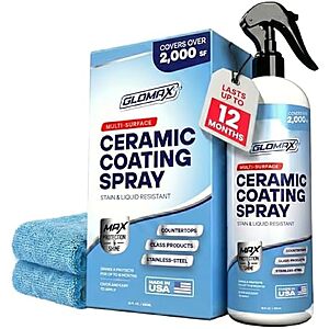 9.98* | 16-Oz GLOMAX Ceramic Coating for Cars w/ UV Protection at Amazon