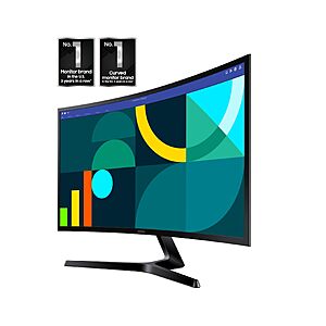 Samsung 27" Essential S3 (S36GD) Series FHD 1800R Curved Computer Monitor | 100Hz,Game Mode,Advanced Eye Comfort,HDMI and D-sub Ports (LS27D366GANXZA) $109.99