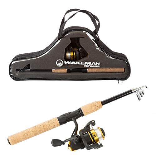 Telescopic Fishing Pole - 5.5-...d,or River by Wakeman (Black