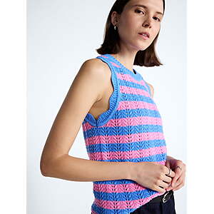 4.13:Free Assembly Women's Crochet Cotton Racerback Tank Top,Lightweight,Sizes XS-XXL at Walmart.com