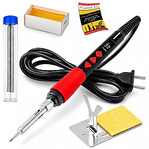 Plusivo 60W Digital LED Soldering Iron Kit w/ Solder Wire,Flux Paste,Stand & Sponge $4.99 + Free Shipping