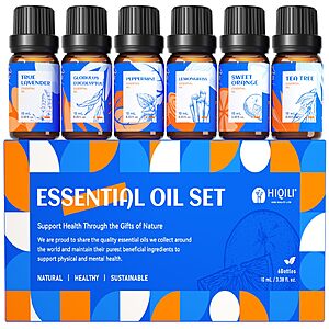 [Prime] 6-Pack 10ML HIQILI Essential Oils Set $2.99 + Free Shipping w/ Prime or on $35+