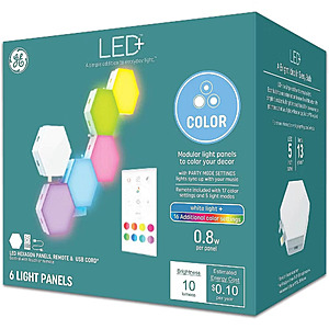6-Count General Electric LED + Color Tile Light Panels $19.54 + Free Shipping