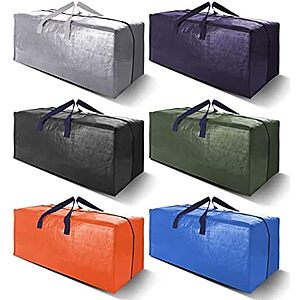 6-Pack 24 Gal VELVETSURE Heavy Duty Extra Large Moving Bags w/ Backpack Straps (Various) $14.98 + Free Shipping w/ Prime or on $35+ $14.99