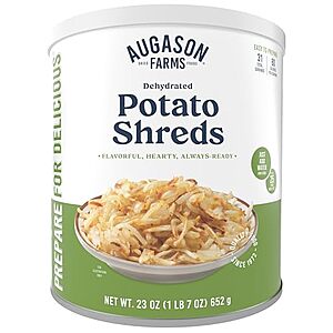 7.97* | 1-Lb 7-Oz Augason Farms Dehydrated Potato Shreds at Amazon