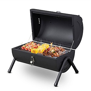 15 in.Portable Charcoal Grill in Black $33.96