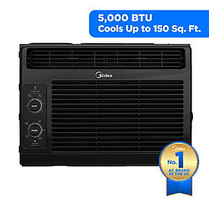 Walmart YMMV clearance:Midea 5,000 BTU Mechanical Window Air Conditioner,Covers up to 150 Sq.ft.,,MAW05M1WBL-T,Black,New
